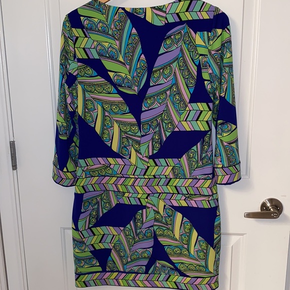 Trina Turk 3/4 Sleeve Tropical Dress - Picture 2 of 2